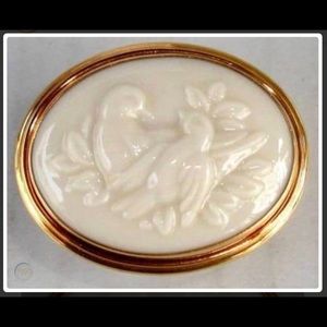 Vintage Lenox porcelain brooch pin